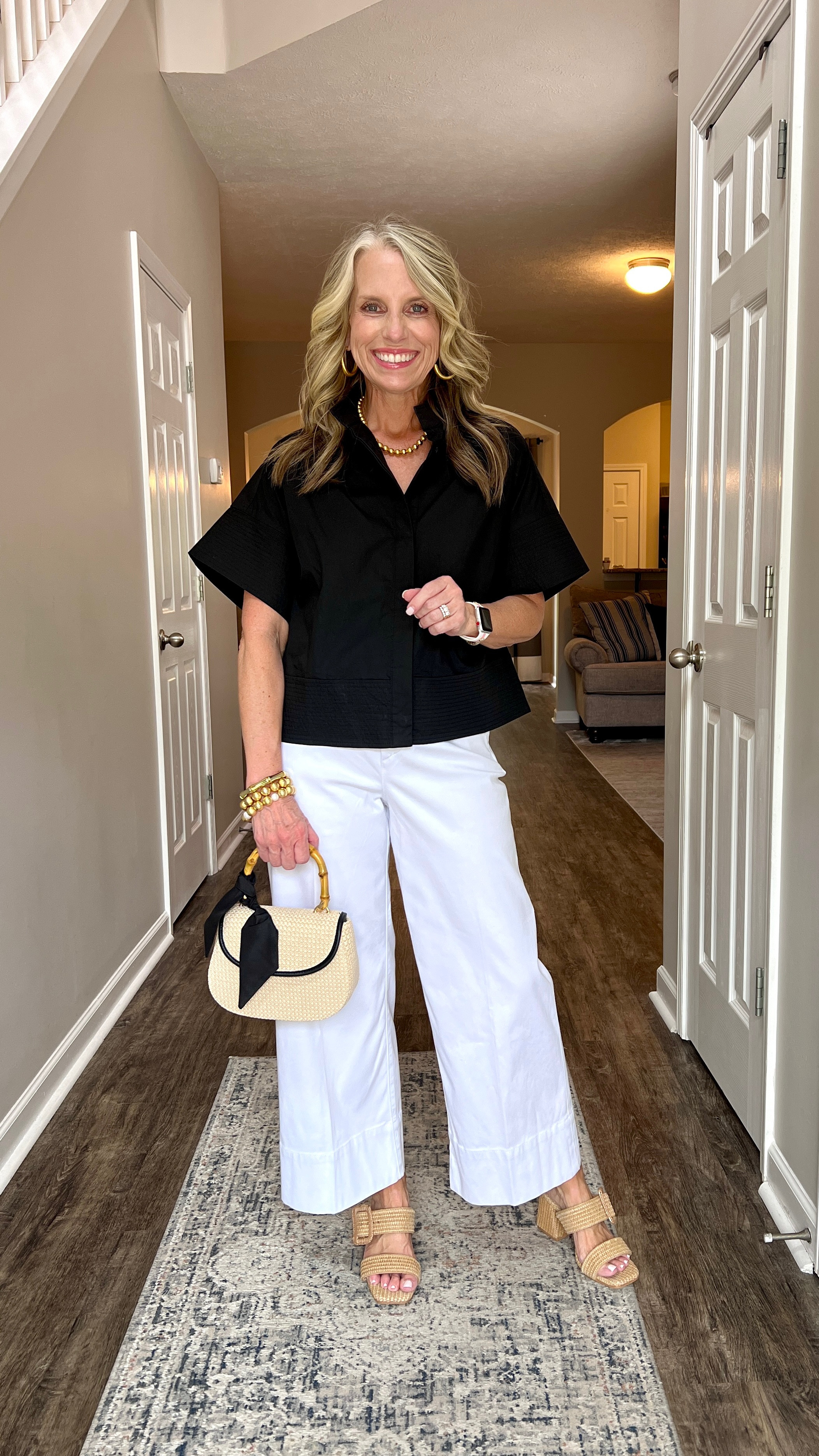 Basics are best! 
Love black and white for a classic look. 
Wearing XS too/small pants. Use LISAXSPANX for 15% off one Spanx purchase 

#LTKSummerEdit #LTKStyleTip #LTKWorkwear