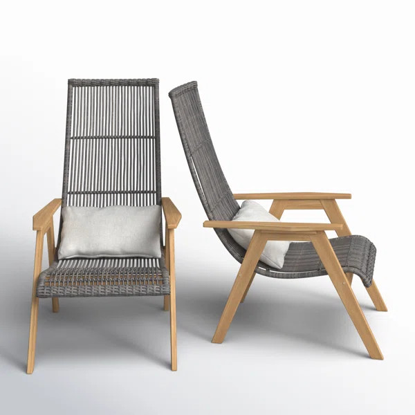 Anyston Outdoor Lounge Chair with Cushion (Set of 2) | Wayfair North America