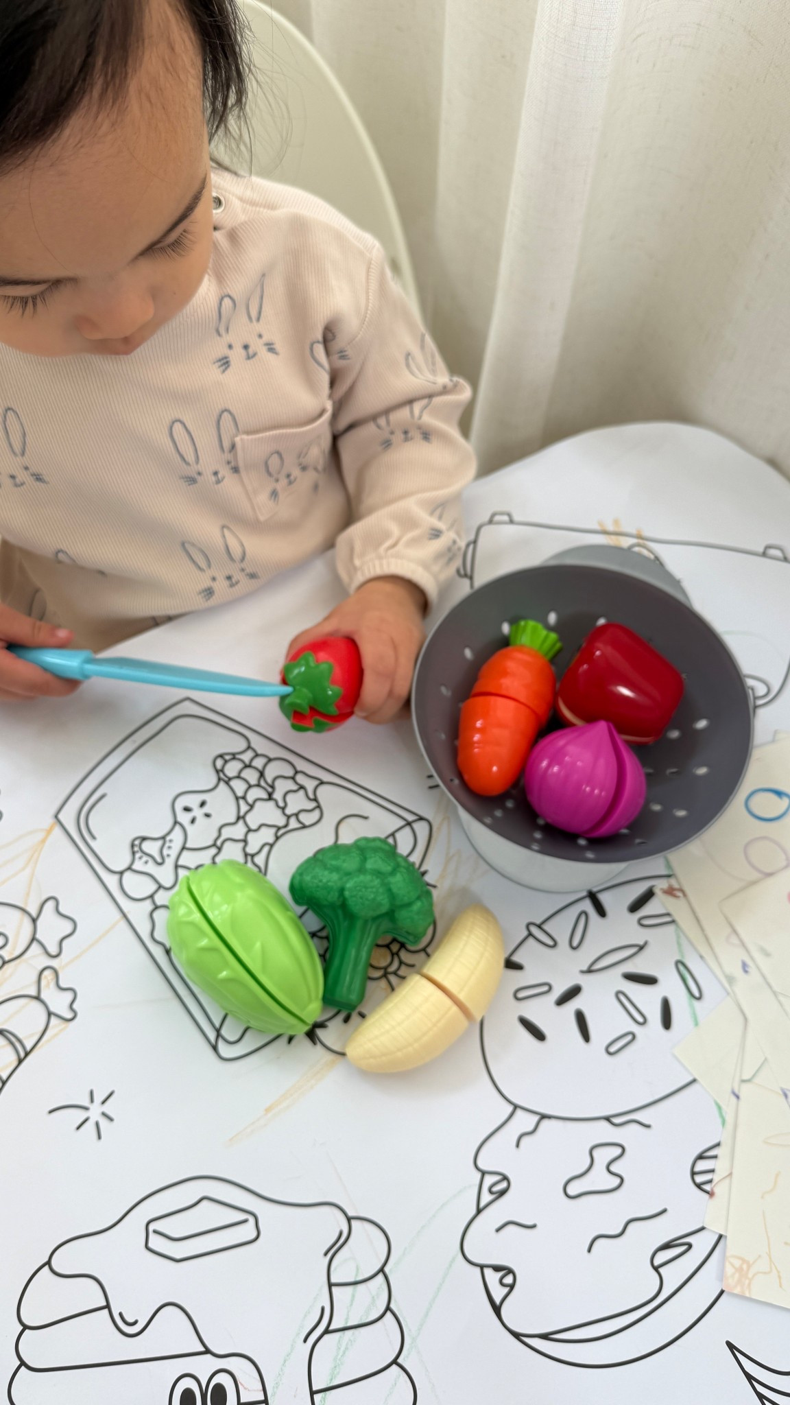 practicing cutting her fruit and veggies! #toddleractivities #toddlertoys #toddlerfinds 

#LTKKids #LTKBaby #LTKHome