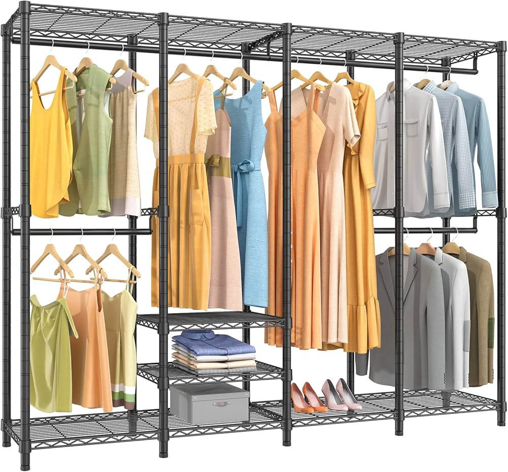 VIPEK V40 Wire Garment Rack Heavy Duty Clothes Rack for Hanging Clothes, Multi-Functional Bedroom... | Amazon (US)