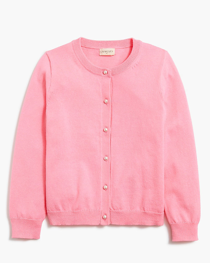 Girls' pearl-button Casey cardigan sweater | J.Crew Factory