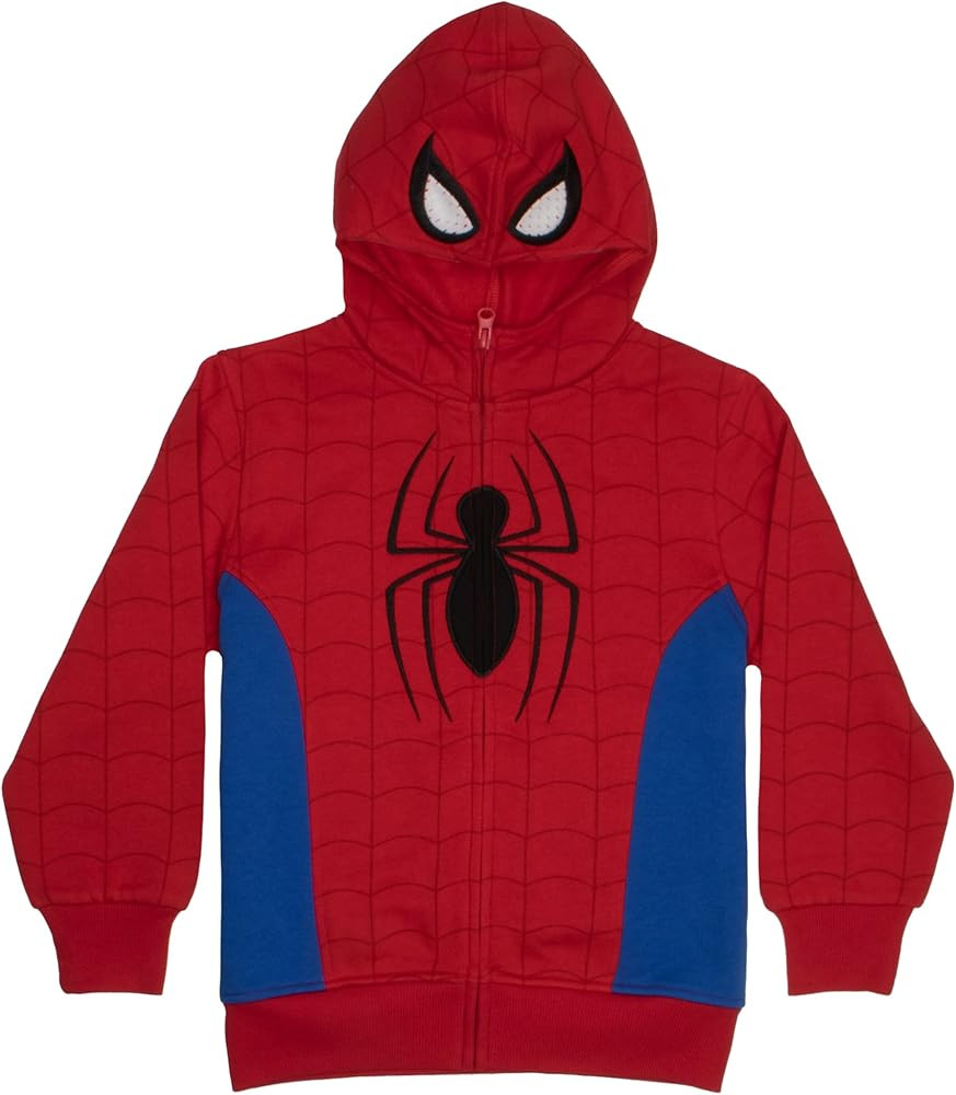 Marvel Superheroes Boys Zip-Up Fashion Hoodie for Kids, Boys Spider-Man Costume and Avengers Hood... | Amazon (US)
