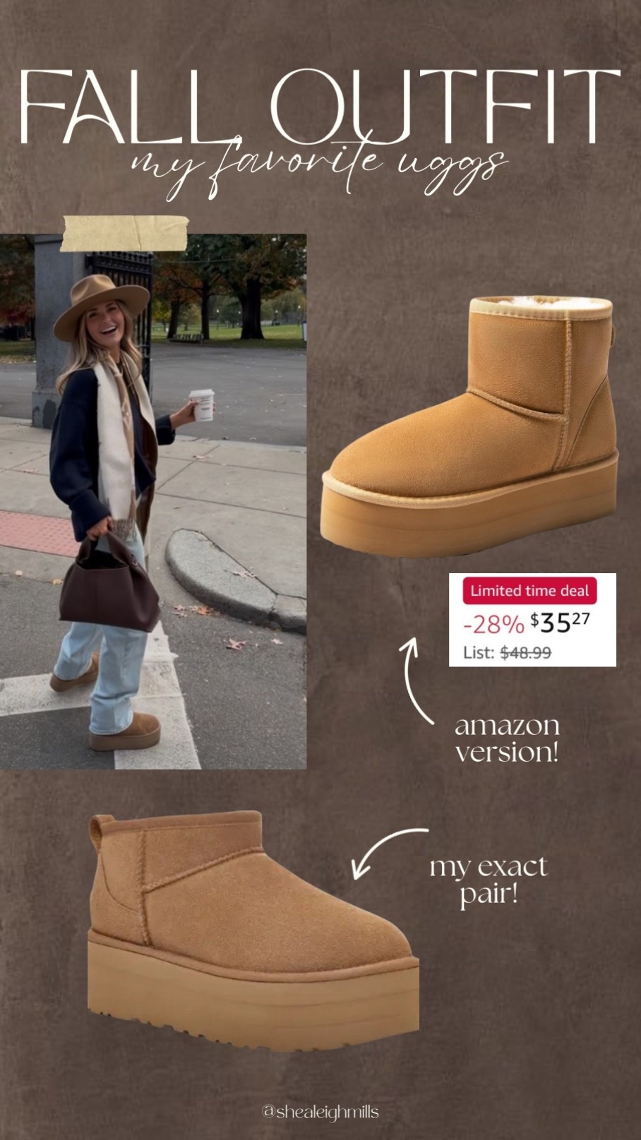 the ultimate cozy shoe 🍂☕️
these platform uggs are everything for fall — comfy, warm, and they go with literally every outfit. found the cutest Amazon version that looks almost identical and is under $40 👏

fall outfit inspo, ugg platform dupes, amazon fashion finds, cozy outfit, everyday fall style, casual fall outfit, neutral outfit, comfy shoes for fall

#LTKShoeCrush #LTKSaleAlert #LTKGiftGuide