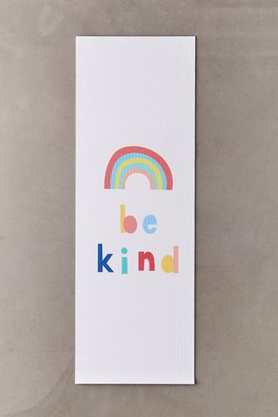 tinygraphy For Deny Be Kind Rainbow Yoga Mat | Urban Outfitters (US and RoW)