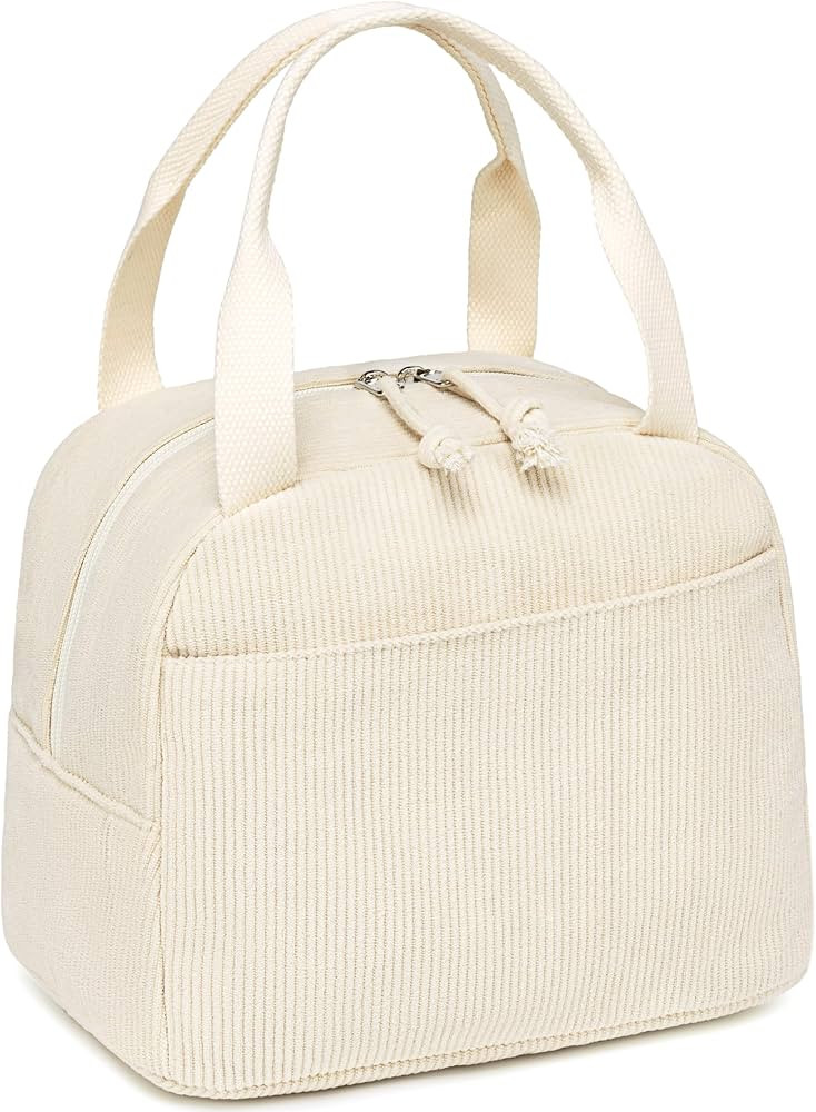 LEDAOU Lunch Box for Women Insulated Lunch Bag Corduroy Lunch Tote Bags Leakproof Cooler Lunch Ca... | Amazon (US)