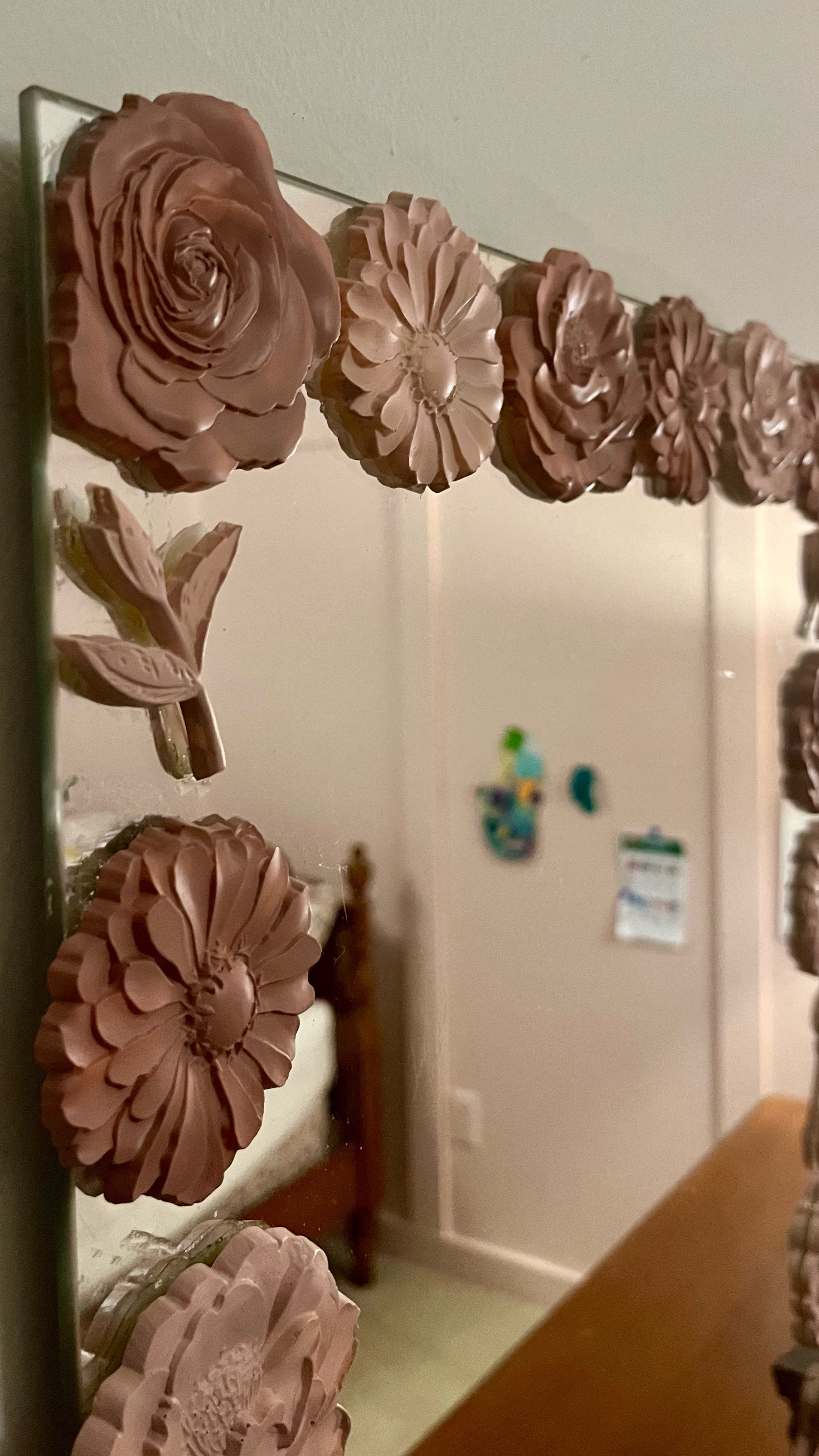 DIY resin flowers to give this plain mirror a glow up 🌸

#LTKHome #LTKKids