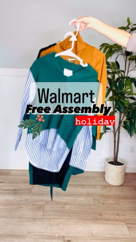 New Walmart Free Assembly holiday wear! I’m wearing a small in each top and dress. Everything runs true to size. 

#LTKSeasonal #LTKunder50 #LTKHoliday