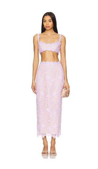 SAU LEE Romy Lace Set in Lavender. - size 6 | Revolve Clothing (Global)