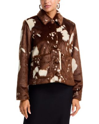 Aqua Cow Printed Faux Fur Jacket - Exclusive | Bloomingdale's (US)