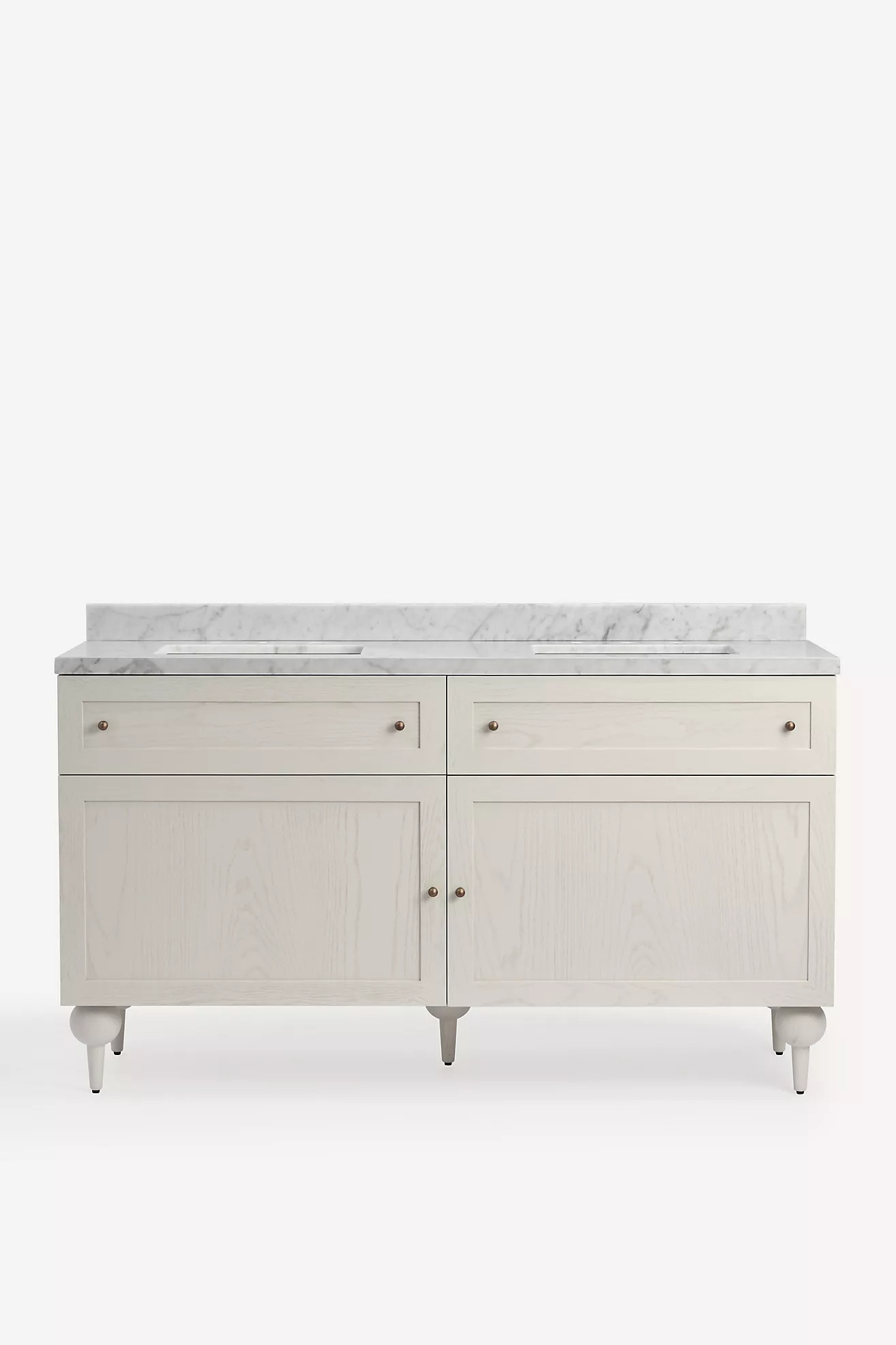 Fern Marble-Top Double Bathroom Vanity | Anthropologie (US)
