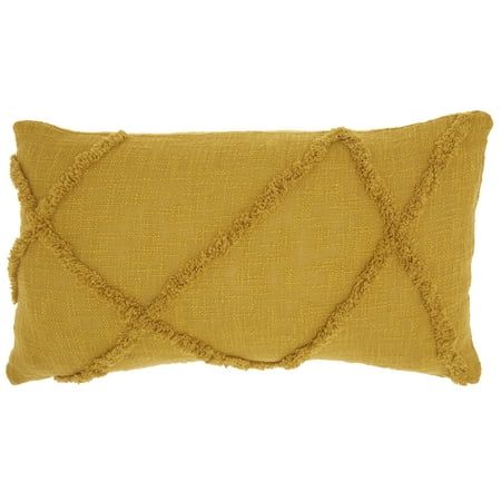 Nourison Life Styles Mustard Decorative Throw Pillow , 14"" x 24 | Walmart (US)