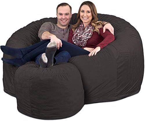 ULTIMATE SACK 6000 Bean Bag Chair w/Footstool: Giant Foam-Filled Furniture - Machine Washable Cov... | Amazon (US)