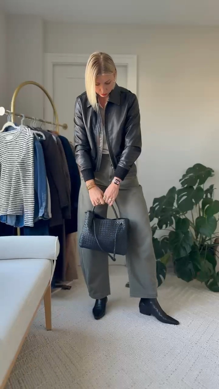 If you’ve been wondering how to make twill pants feel modern, this is it — leather, boots, done.

#LTKSeasonal #LTKStyleTip #LTKOver40