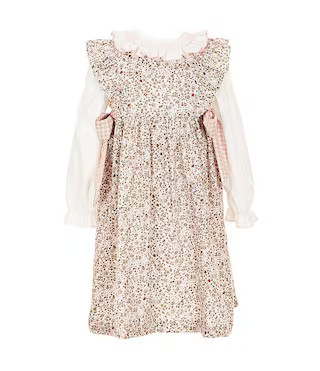 Edgehill Collection Little Girls Long Sleeve Floral Side-Bow Dress | Dillard's | Dillard's