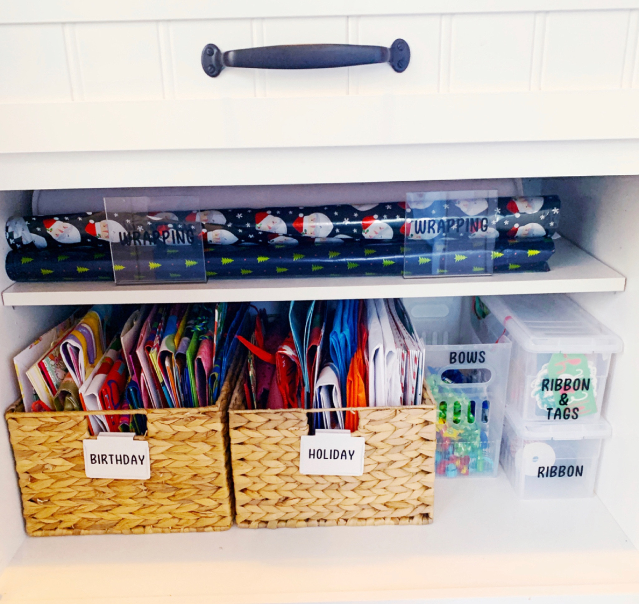 Keep your wrapping paper and gift bags organized for easy access. 

#LTKfamily #LTKhome