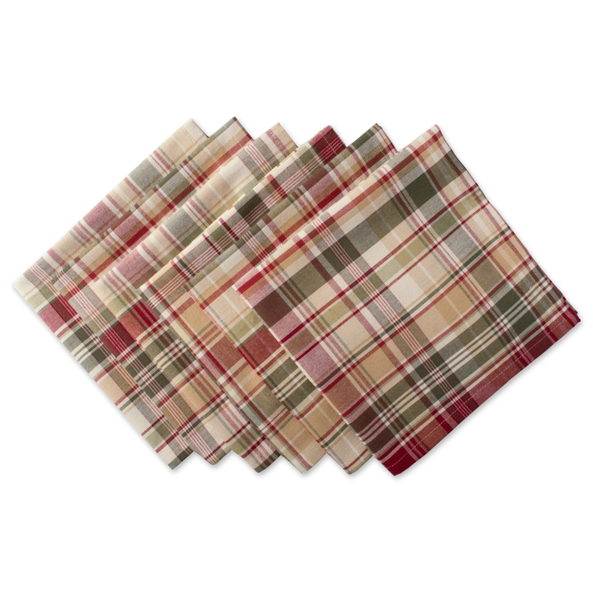Cabin Plaid 100% Cotton Oversized Napkin, Set of 6 (20 x 20") - Walmart.com | Walmart (US)