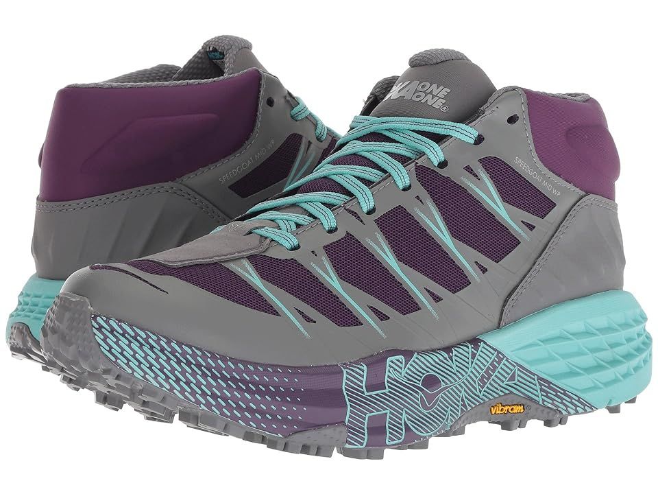 Hoka One One Speedgoat Mid WP (Grape Royale/Alloy) Women's Running Shoes | Zappos