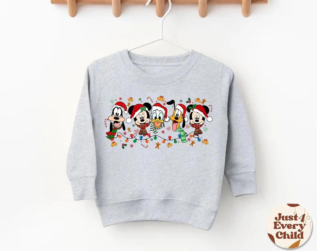 Mickey and Friends Christmas Sweatshirt, Disney Kids Christmas, Toddler Sweater, Disneyland Chris... | Etsy (US)