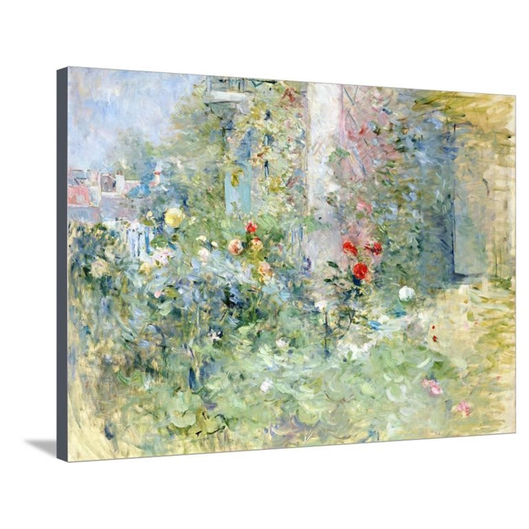 The Garden at Bougival, 1884 Impressionism Flower Garden Floral Scene Stretched Canvas Print Wall... | Walmart (US)