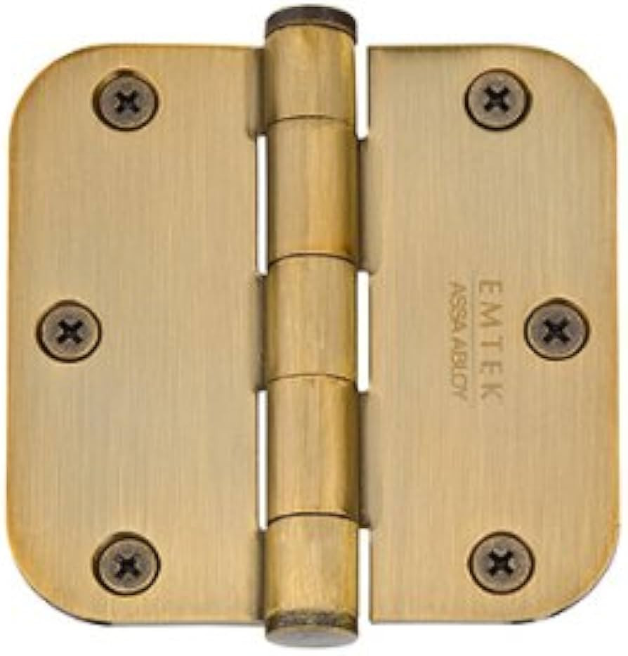 Emtek 92033 3-1/2" x 3-1/2" Plated Steel Heavy Duty 5/8" Radius Round Corner Pla, French Antique | Amazon (US)