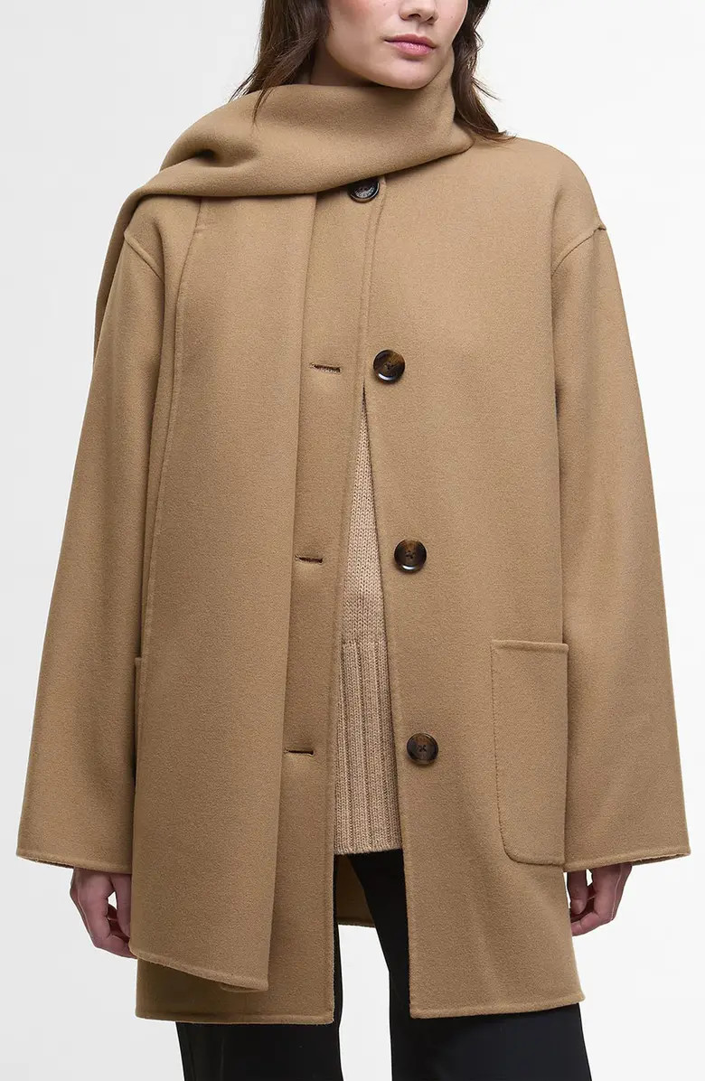 Clementine Scarf Detail Wool Blend Coat | Nordstrom