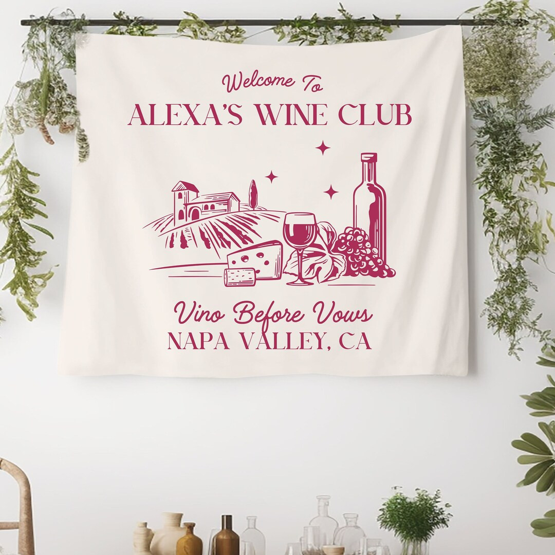 Wine Tasting Bachelorette Party Decor, Vino Before Vows Personalized Bachelorette Sign, Custom Wi... | Etsy (US)