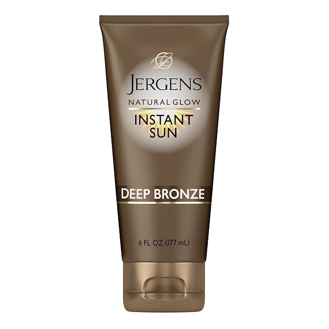 Jergens Natural Glow Instant Sun Tanning Moisturizer + Bronzer, Lightweight Sunless Tanning for N... | Amazon (US)
