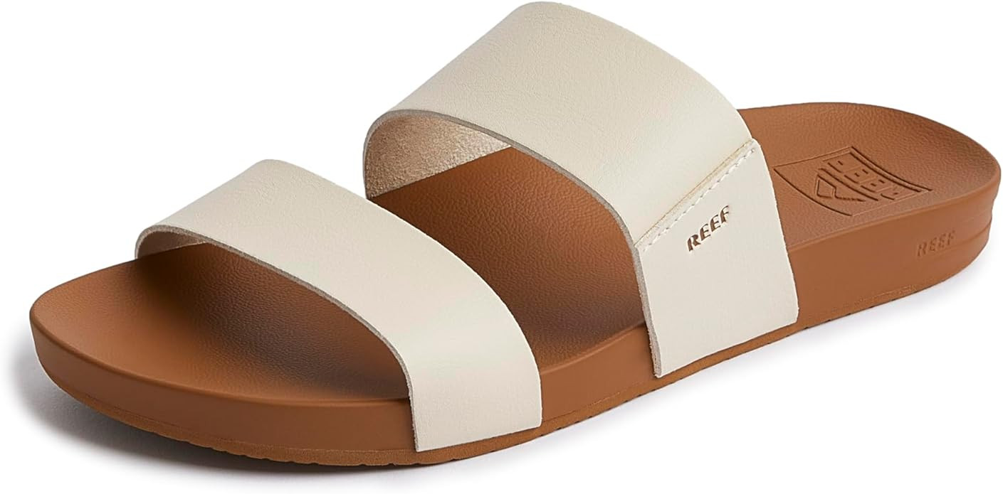 REEF Cushion Vista Women's Fashion Slide Sandal, Vegan Leather Strap, Ultra Soft Cushion Footbed | Amazon (US)