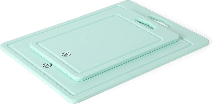 Martha Stewart Polypropylene Cutting Board 2pc Set (16" x 12" and 12" x 8") - Martha Blue | Amazon (US)