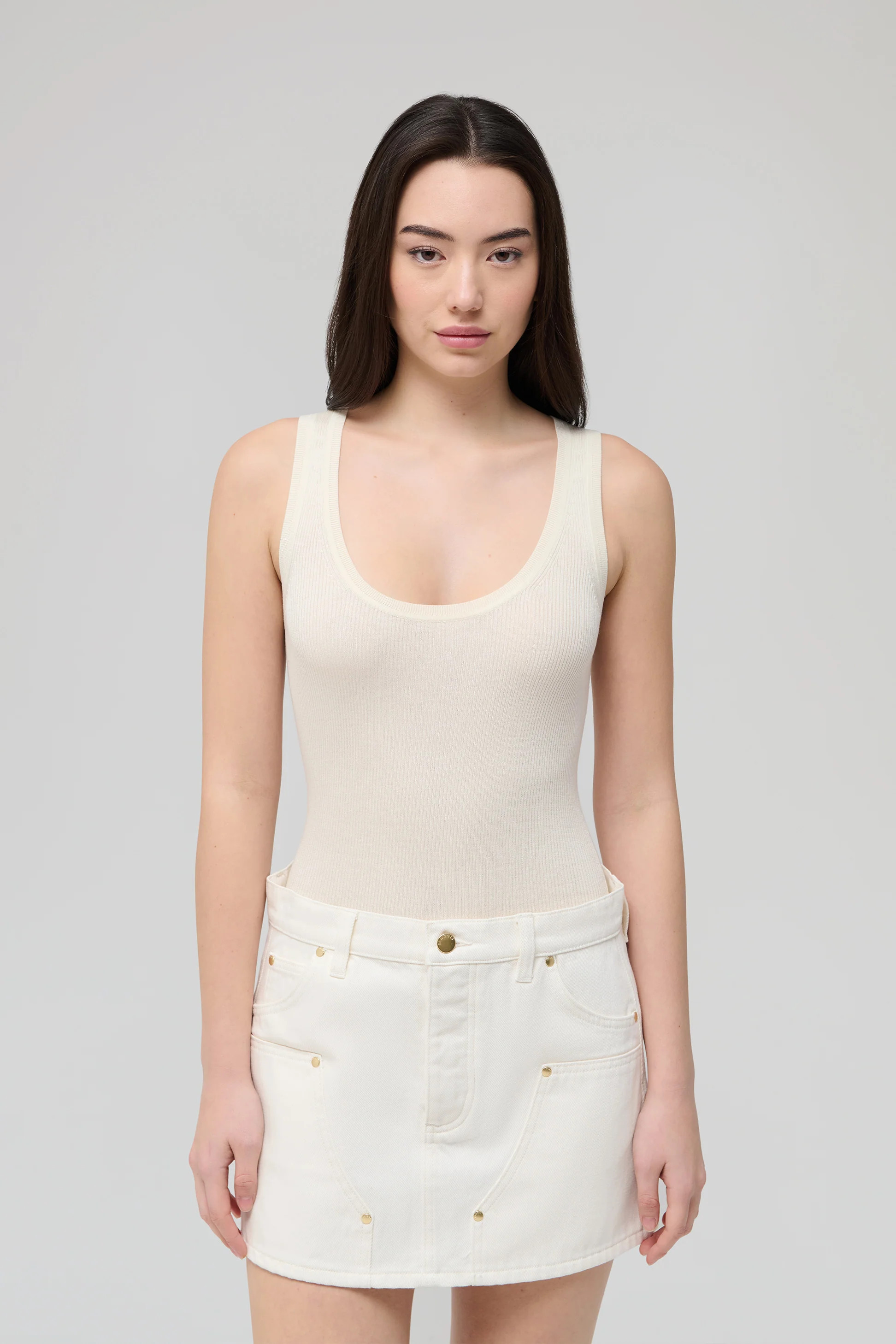 SCOOP NECK RIB TANK | Renggli