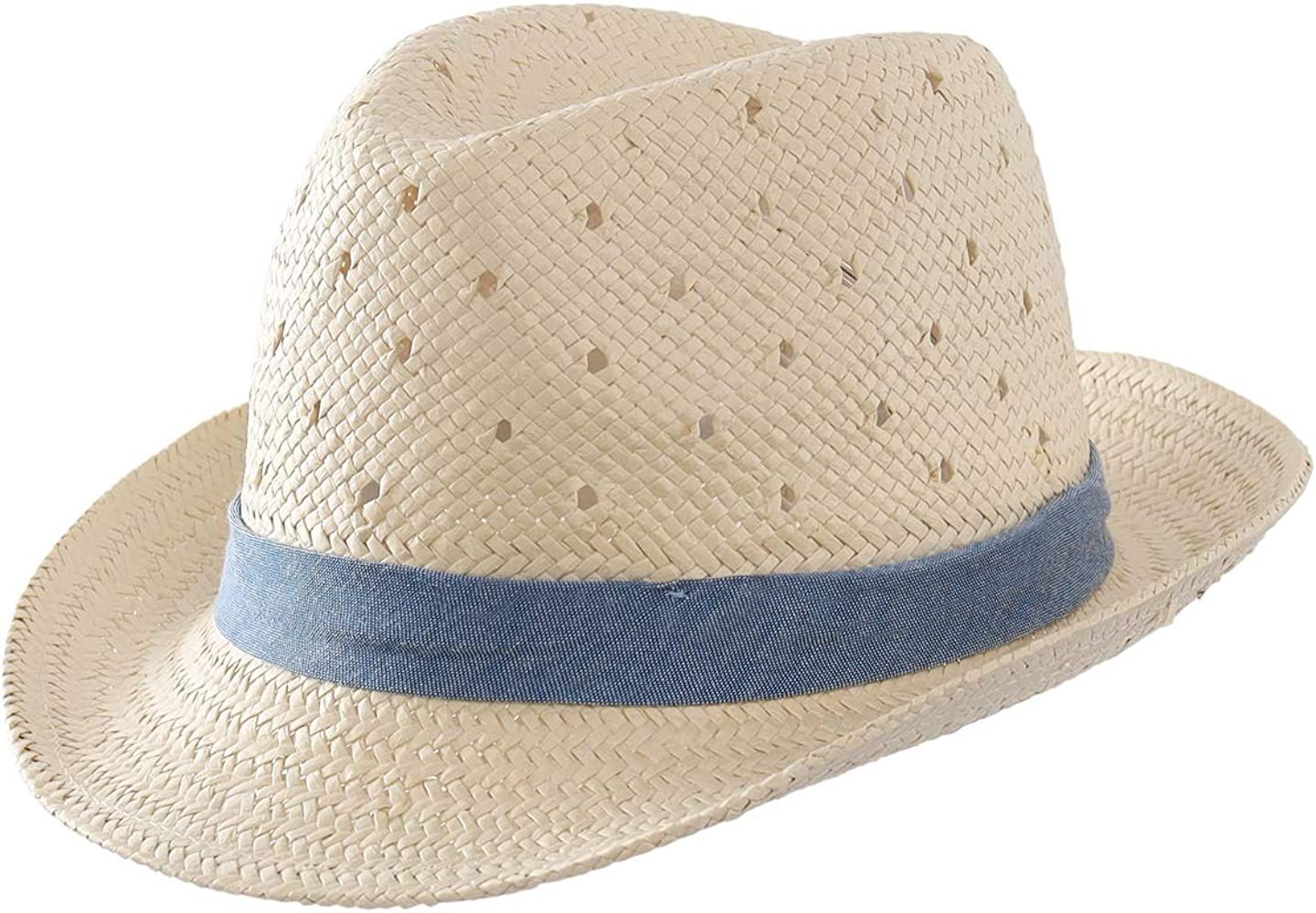 LLmoway Kids Summer Straw Hat for Baby Infant Toddler Boys Fedora Beach Sun Hat | Amazon (US)