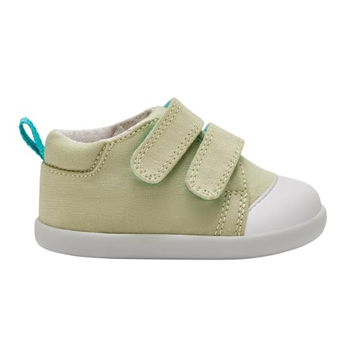 Ten Little First Walker Baby Shoes & Toddler Shoes for Boys & Girls - Lightweight, Breathable Cotton Baby Walking Shoes - Non-Slip, Wide-Feet Walking Shoes for Babies - Sage Green, Size 4 | Amazon (US)