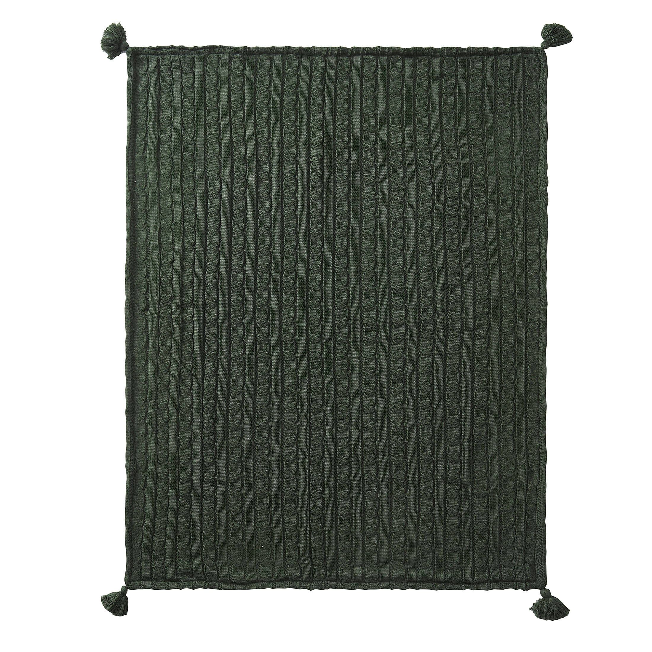 My Texas House Reece Kombu Green Sherpa Cable Knit Throw, 50" x 60" - Walmart.com | Walmart (US)