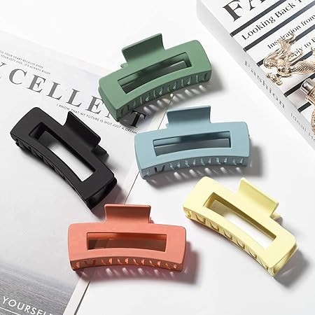5 Pcs Hair Claw Clips-Nonslip Large Claw Clip Strong Hold Hair Clips Suitable for Women Fashion H... | Amazon (CA)