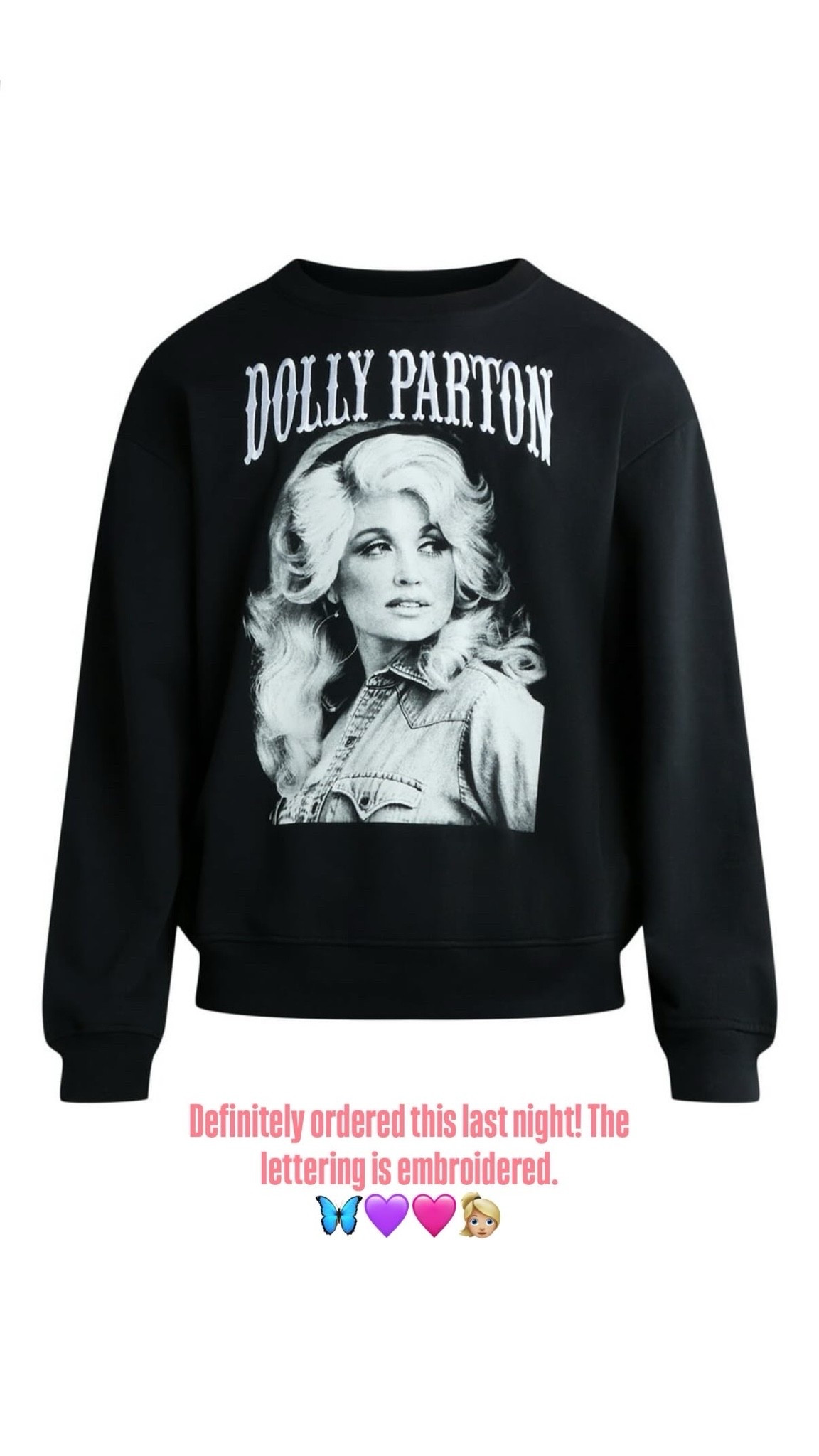 Just ordered this Dolly Parton sweatshirt. The lettering is embroidered! 

@Walmart Walmart finds, Walmart style, Walmart fashion, walmart deals

#LTKootd