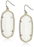 Kendra Scott "Signature" Elle Gold plated White Glass Drop Earrings | Amazon (US)