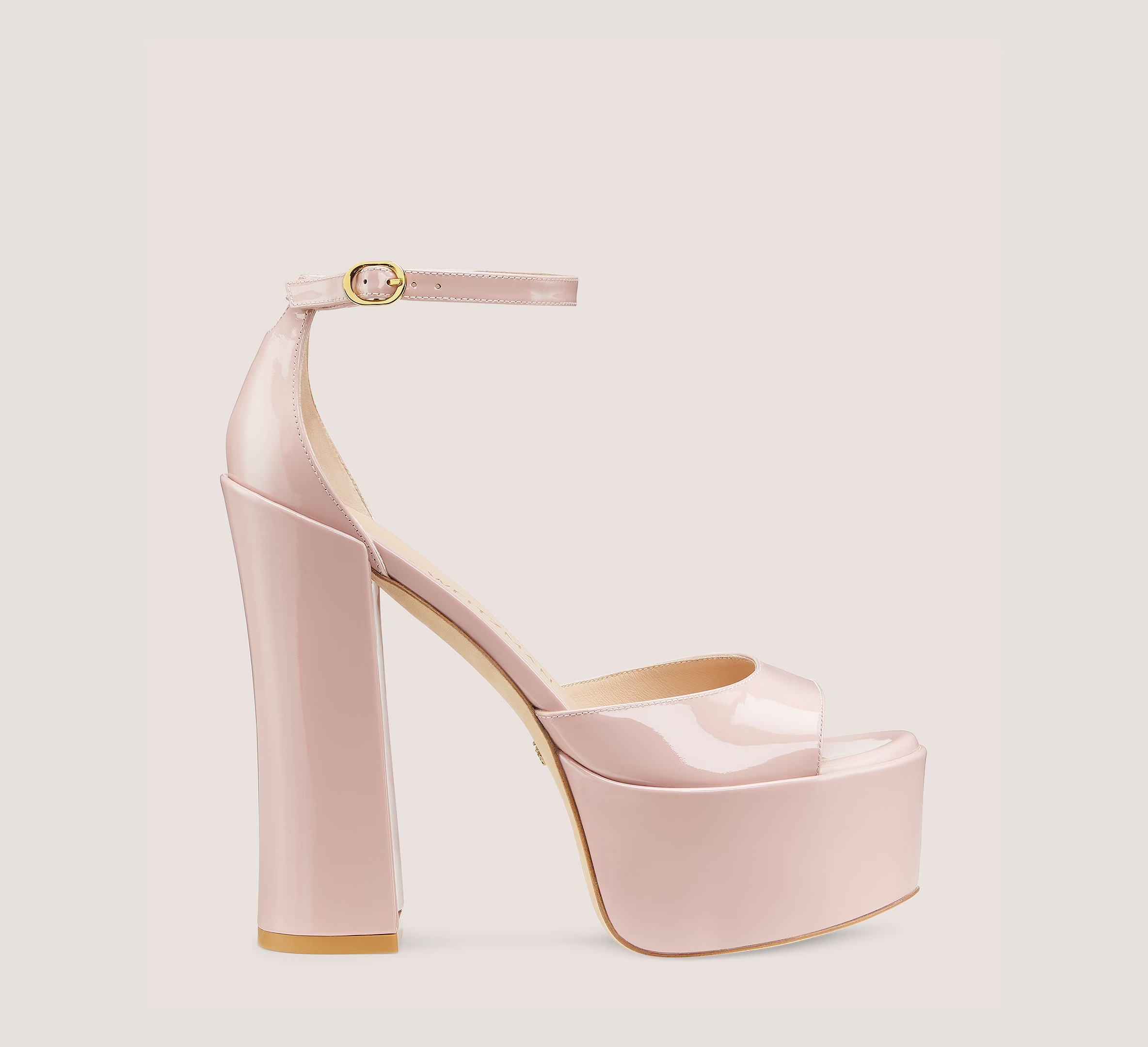 Stuart Weitzman Skyhigh 145 Platform Sandal, Ballet Patent Leather, Size: 8.5 Medium | Stuart Weitzman (US)