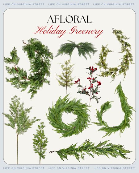 Faux holiday greenery favorites from Afloral! Includes real-touch garland, wreaths, winter berry stems, evergreen stems, cedar swags, Christmas garland and more!
.
#ltkhome #ltkholiday #ltkfindsunder100 #ltkfindsunder50 #ltkstyletip #ltkseasonal #ltksalealert #ltkparties #ltkover40 Christmas decor, mantel decorating ideas, winter greenery 

#LTKHoliday #LTKhome #LTKfindsunder100