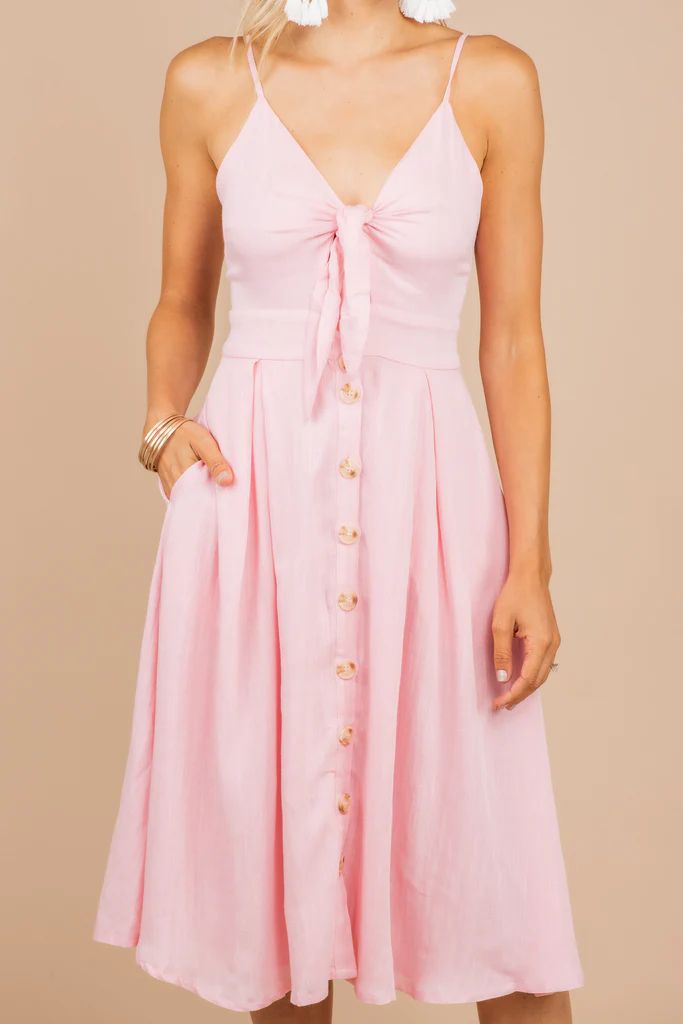 Let's Have Fun Blush Pink Midi Dress | The Mint Julep Boutique