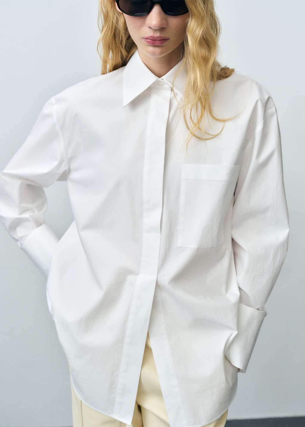 Oversize cotton shirt - Women | MANGO USA | Mango (US/MX/AU)