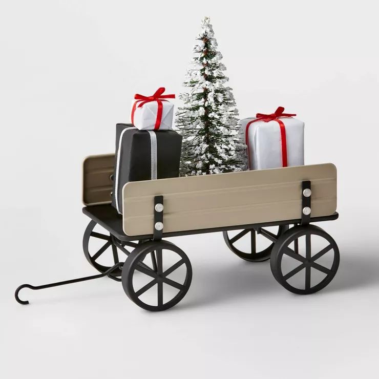 7.75" Decorative Metal Wagon with Tree and Gifts - Wondershop™ | Target