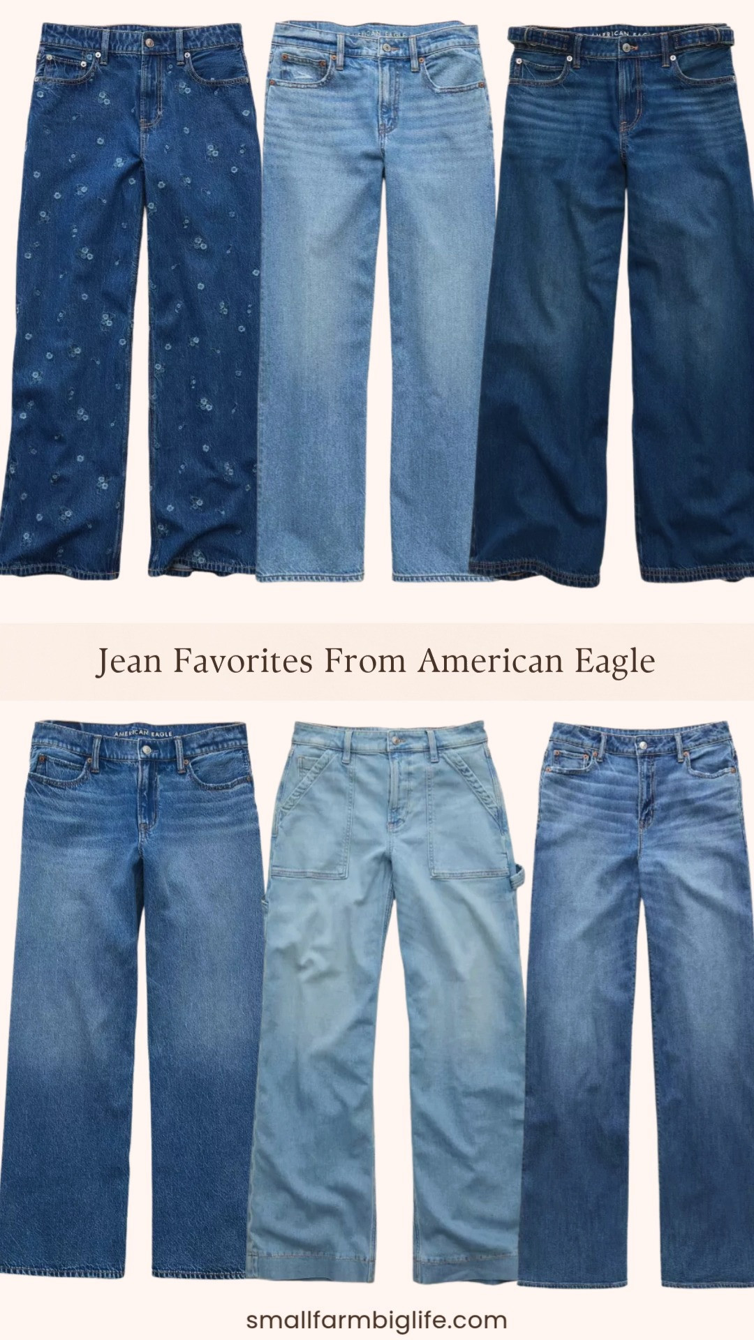 American Eagle denim is some of the best out there right now and these styles are so good! From dreamy wide leg and ultra wide leg styles to a classic stovepipe and a gorgeous floral embroidered baggy jean, there is a perfect pair for every body type and every occasion. The washes and fits are incredible right now and these are the kind of jeans you will reach for all spring and summer long. I love that I can get a short in their denim! Linking all my favorites below! 

 #LTKootd #LTKOver40 #LTKSaleAlert