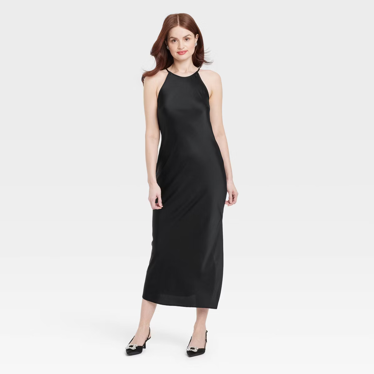 Women's Satin Halter Maxi Slip Dress - A New Day™ | Target