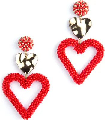 Deepa Gurnani Candi Heart Drop Earrings | Nordstrom | Nordstrom