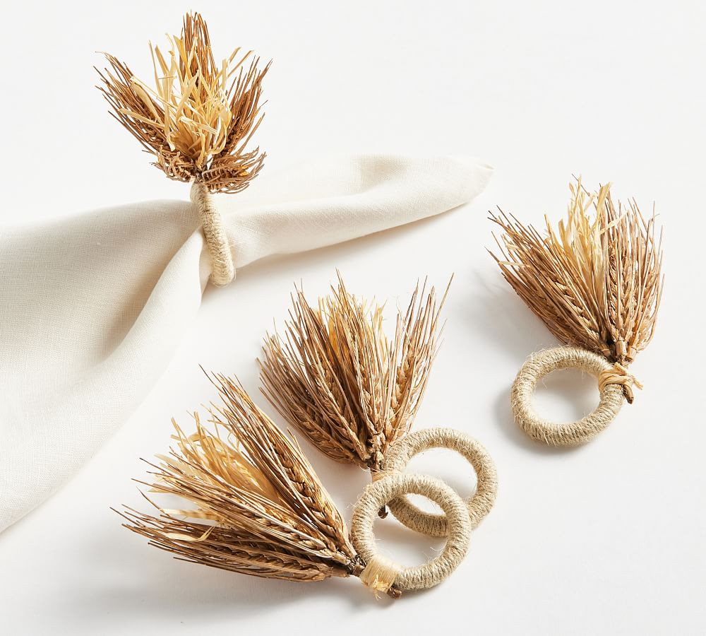 Wheat Napkin Rings - Set of 4 | Pottery Barn (US)