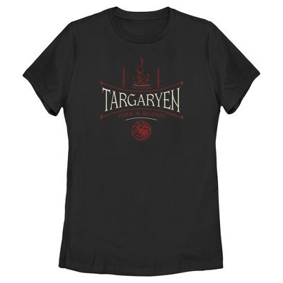 Women's Game of Thrones Targaryen T-Shirt - Black - Small | Target