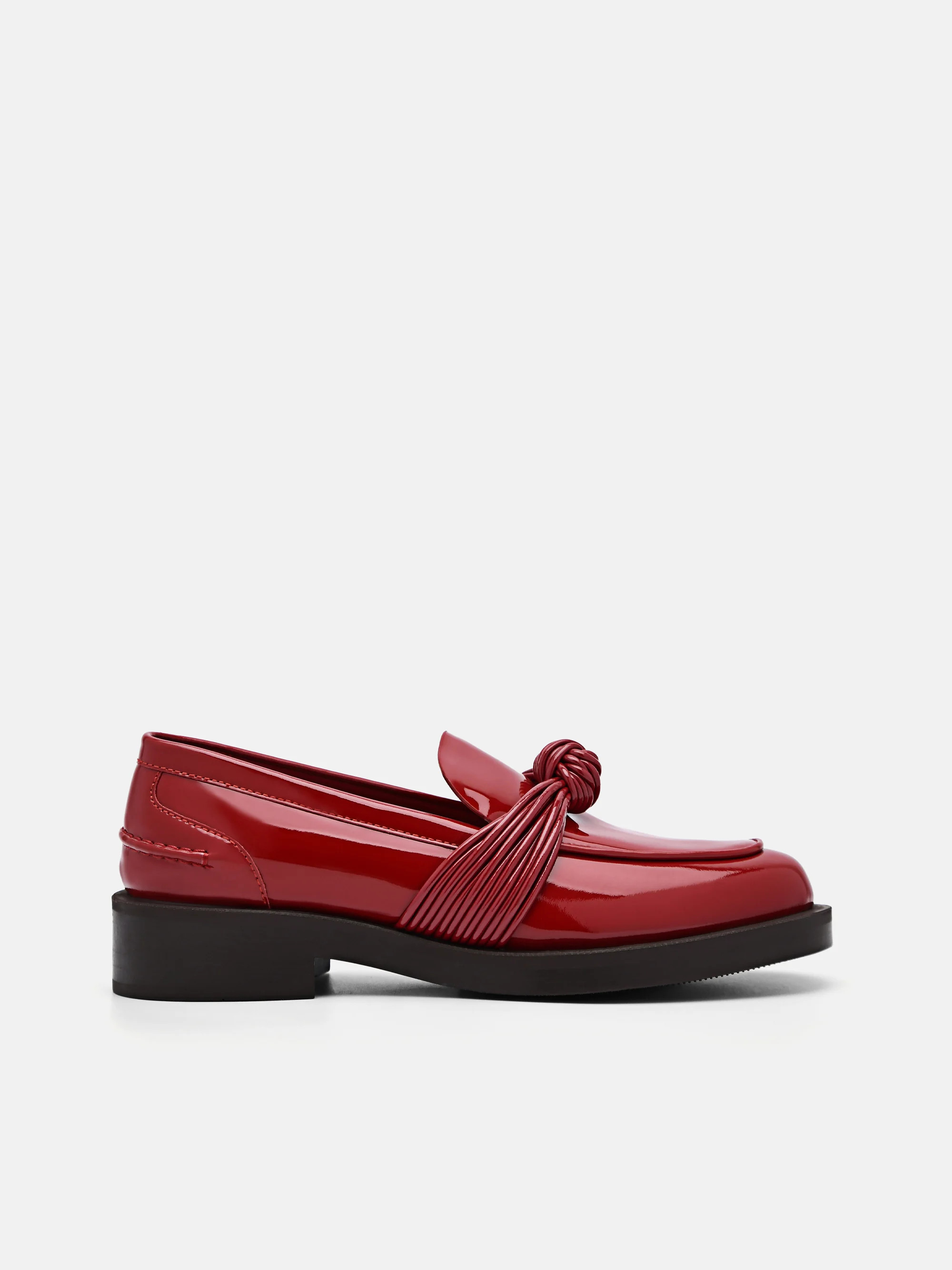 Red Leather Knot Loafers | PEDRO | Pedro Shoes