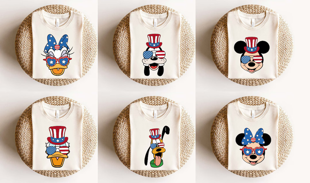 Disney 4th of July Shirt, Disney Characters 4th of July, Mickey 4th of July T-shirt, Mickey and F... | Etsy (US)