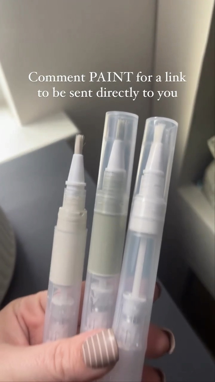 Always have these paint pens on hand - perfect for touch ups on baseboards, fireplace, trim, or flat builder grade walls 

#LTKFamily #LTKHome #LTKKids