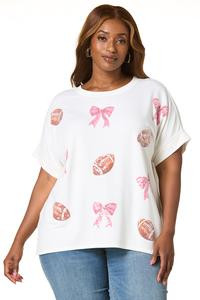 Cato Fashions | Cato Plus Size Sequin Football Tee | Cato Fashions